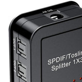 Maxbell Digital Optical Audio Splitter Digital Fiber Optic Audio Divider UK