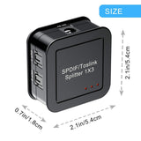 Maxbell Digital Optical Audio Splitter Digital Fiber Optic Audio Divider UK