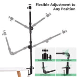 Maxbell Desk Mount Stand Phone Holder Bracket Accs Organizers Webcam 1/4 Screw