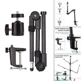 Maxbell Desk Mount Stand Phone Holder Bracket Accs Organizers Webcam 1/4 Screw