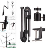 Maxbell Desk Mount Stand Phone Holder Bracket Accs Organizers Webcam 1/4 Screw