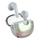 Maxbell Earphones EarbudsTouch Control Breathing Light HiFi Sound Low-Latency  White