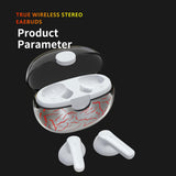 Maxbell Earphones EarbudsTouch Control Breathing Light HiFi Sound Low-Latency  White