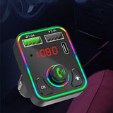 Maxbell Bluetooth 5.0 FM Transmitter LED Backlit Support TF Card USB Drive for Car
