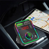 Maxbell Bluetooth 5.0 FM Transmitter LED Backlit Support TF Card USB Drive for Car