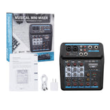 Maxbell 6 Channel Audio Mixer Portable LED Digital Display for Podcast Singing PC