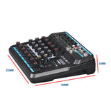 Maxbell 6 Channel Audio Mixer Portable LED Digital Display for Podcast Singing PC