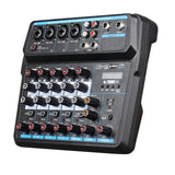 Maxbell 6 Channel Audio Mixer Portable LED Digital Display for Podcast Singing PC