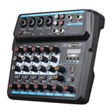 Maxbell 6 Channel Audio Mixer Portable LED Digital Display for Podcast Singing PC