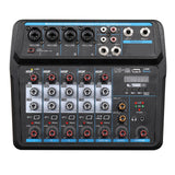 Maxbell 6 Channel Audio Mixer Portable LED Digital Display for Podcast Singing PC