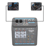 Maxbell 6 Channel Audio Mixer Portable LED Digital Display for Podcast Singing PC
