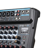 Maxbell 6 Channel Audio Mixer Portable LED Digital Display for Podcast Singing PC