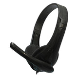 Maxbell Wired Headphones 3.5mm Audio Cable Corded Lightweight Stereo for Laptop Kids Black