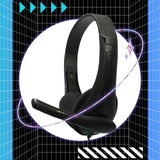Maxbell Wired Headphones 3.5mm Audio Cable Corded Lightweight Stereo for Laptop Kids Black