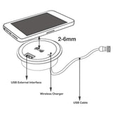 Maxbell Embedded Wireless Charger Hidden Charging Base for Wooden Tables black