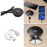 Maxbell Embedded Wireless Charger Hidden Charging Base for Wooden Tables black