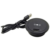 Maxbell Embedded Wireless Charger Hidden Charging Base for Wooden Tables black