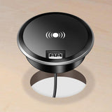 Maxbell Embedded Wireless Charger Hidden Charging Base for Wooden Tables black