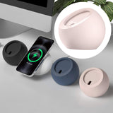Maxbell Charging Stand Base Magnetic Bracket Home Silicone for iPhone 12 for MagSafe pink
