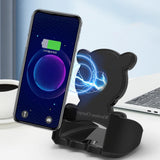 Maxbell Desktop Vertical Wireless Charging Stand Fast Charge Phone Holder Black
