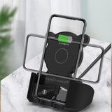 Maxbell Desktop Vertical Wireless Charging Stand Fast Charge Phone Holder Black