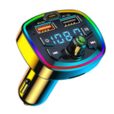 Maxbell Car Bluetooth Transmitter Bluetooth 5.0 Cigarette Lighter with 2 USB Port