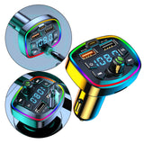 Maxbell Car Bluetooth Transmitter Bluetooth 5.0 Cigarette Lighter with 2 USB Port