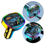 Maxbell Car Bluetooth Transmitter Bluetooth 5.0 Cigarette Lighter with 2 USB Port