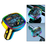 Maxbell Car Bluetooth Transmitter Bluetooth 5.0 Cigarette Lighter with 2 USB Port