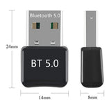 Maxbell Wireless Bluetooth Adapter 3Mbps Bluetooth Dongle BT 5.0 for Laptop Headsets