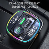 Maxbell Car Charger Bluetooth 5.0 Wireless QC3.0 for Tablets All Smartphones