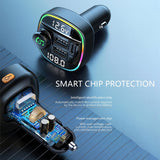 Maxbell Car Charger Bluetooth 5.0 Wireless QC3.0 for Tablets All Smartphones