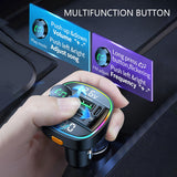 Maxbell Car Charger Bluetooth 5.0 Wireless QC3.0 for Tablets All Smartphones