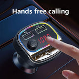 Maxbell Car Charger MP3 Player Bluetooth FM Transmitter Dual USB Charging Wireless