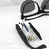 Maxbell Bluetooth Audio Smart Glasses Hands Free Calling Music MP3 for Driving Blue