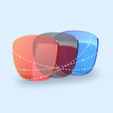 Maxbell Bluetooth Audio Smart Glasses Hands Free Calling Music MP3 for Driving Blue