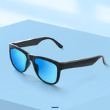 Maxbell Bluetooth Audio Smart Glasses Hands Free Calling Music MP3 for Driving Blue