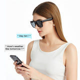 Maxbell Bluetooth Audio Smart Glasses Hands Free Calling Music MP3 for Driving Grey