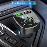 Maxbell Car Bluetooth FM Transmitter MP3 Music Player Dual USB Fast Charging Button