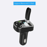 Maxbell Car Bluetooth FM Transmitter MP3 Music Player Dual USB Fast Charging Button