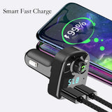 Maxbell Car Bluetooth FM Transmitter MP3 Music Player Dual USB Fast Charging Button