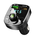 Maxbell Car Bluetooth FM Transmitter MP3 Music Player Dual USB Fast Charging Knob