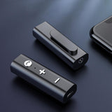 Maxbell Portable Lavalier Clip On Bluetooth Audio Receiver Mic Support Stereo Music