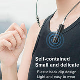 Maxbell Portable Lavalier Clip On Bluetooth Audio Receiver Mic Support Stereo Music