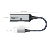 Maxbell 2 in 1 USB Type C to AUX Charger Adapter PD 60W Fast Charging MH339A Blue