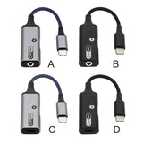 Maxbell 2 in 1 USB Type C to AUX Charger Adapter PD 60W Fast Charging MH339A Blue