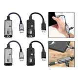 Maxbell 2 in 1 USB Type C to AUX Charger Adapter PD 60W Fast Charging MH339A Blue