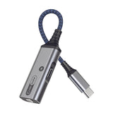 Maxbell 2 in 1 USB Type C to AUX Charger Adapter PD 60W Fast Charging MH339A Blue