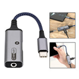 Maxbell 2 in 1 USB Type C to AUX Charger Adapter PD 60W Fast Charging MH339A Blue