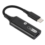 Maxbell 2 in 1 USB Type C to AUX Charger Adapter PD 60W Fast Charging MH338A Black